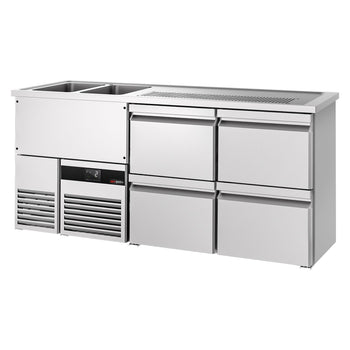 Barowy stół chłodniczy PREMIUM - 1950x700mm - 4 szuflady - Prime Gastro