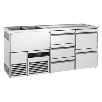 Barowy stół chłodniczy PREMIUM - 1950x700mm - 5 szuflad - Prime Gastro
