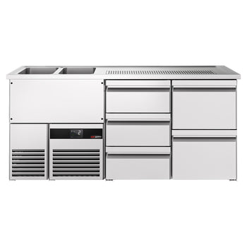 Barowy stół chłodniczy PREMIUM - 1950x700mm - 5 szuflad - Prime Gastro