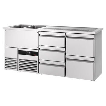 Barowy stół chłodniczy PREMIUM - 1950x700mm - 5 szuflad - Prime Gastro