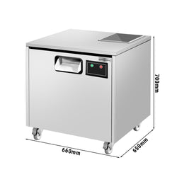 Polerka do sztućców - 600 W - z lampą UVC i kółkami - włącznie z 1 granulatem do napełniania