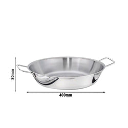 Patelnia do Paelli ze stali nierdzewnej - Ø 400 mm - wysokość 80 mm - 