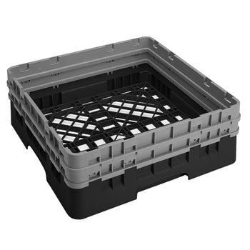 CAMBRO | CAMRACK® - Podstawowy kosz zlewozmywakowy 1/1 - z 2 przedłużkami - 500x500mm - Czarny - Prime Gastro