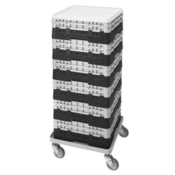 CAMBRO | CAMRACK® - Podstawowy kosz zlewozmywakowy 1/1 - z 2 przedłużkami - 500x500mm - Czarny