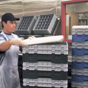 CAMBRO | CAMRACK® - Podstawowy kosz zlewozmywakowy 1/1 - z 2 przedłużkami - 500x500mm - Czarny - Prime Gastro