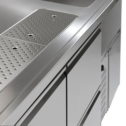 Lada barmańska PREMIUM PLUS - 1550x700mm - 4 Szuflady - z 1 komorą z lewej strony