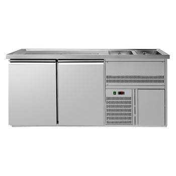 Barowy stół chłodniczy PREMIUM PLUS - 1950x700mm - 2 drzwi - Prime Gastro