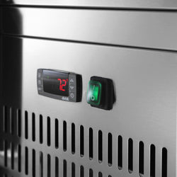 Barowy stół chłodniczy Premium PLUS - 1550x700 mm - 1 szklane drzwi & 3 szuflady