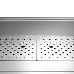 Profesjonalna stacja barmańska PREMIUM PLUS - 1950x700mm - 1 Drzwi & 2 Szuflady - z 2 zlewami po prawej stronie