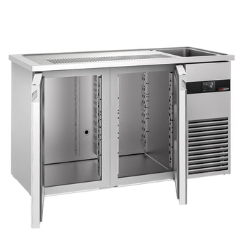Barowy stół chłodniczy PREMIUM - 1550x700 mm - 2 drzwi - Prime Gastro