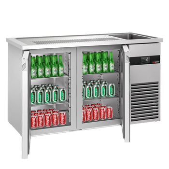 Barowy stół chłodniczy PREMIUM - 1550x700 mm - 2 drzwi - Prime Gastro