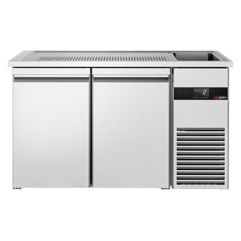 Barowy stół chłodniczy PREMIUM - 1550x700 mm - 2 drzwi - Prime Gastro