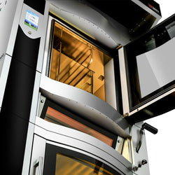 Obrotowy elektryczny piec piekarniczy konwekcyjny - 6x EN 60x40 - z dotykowym wyświetlaczem - włącznie z piecem do pizzy, garownikiem & garownikiem