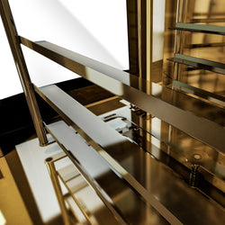 Obrotowy elektryczny piec piekarniczy konwekcyjny - 6x EN 60x40 - z dotykowym wyświetlaczem - włącznie z piecem do pizzy, garownikiem & garownikiem