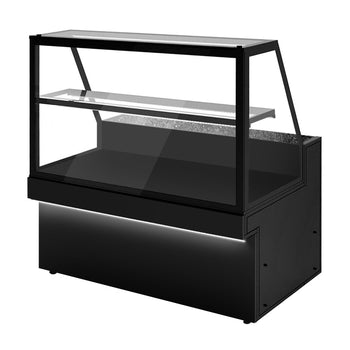 Witryna na chleb TORONTO - 1500 mm - czarny panel przedni- oświetlenie LED - 1 półka - Prime Gastro