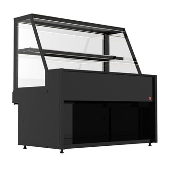 Witryna na chleb TORONTO - 1500 mm - czarny panel przedni- oświetlenie LED - 1 półka - Prime Gastro
