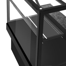 Witryna na chleb TORONTO - 1800 mm - czarny panel przedni - oświetlenie LED - 1 półka