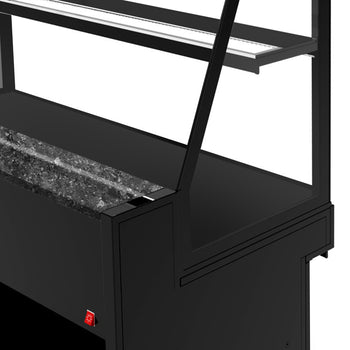 Witryna na chleb TORONTO - 1800 mm - czarny panel przedni- oświetlenie LED - 1 półka - Prime Gastro