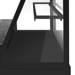 Witryna na chleb TORONTO - 1300 mm - czarny panel przedni - oświetlenie LED - 1 półka