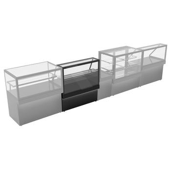 Witryna na chleb TORONTO - 1800 mm - czarny panel przedni- oświetlenie LED - 1 półka - Prime Gastro