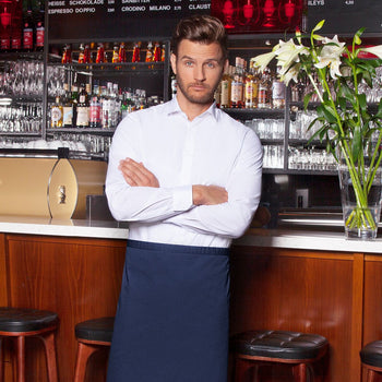 (6 sztuk) KARLOWSKY | Fartuch Bistro Basic - Granatowy - Prime Gastro