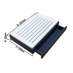 Deska do krojenia chleba z wycięciem - 525x350mm - Grubość: 90mm - Biały