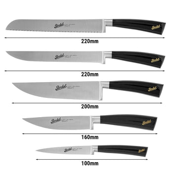 BERKEL | ELEGANCE - Blok na 5 noży - czarna skóra - Prime Gastro