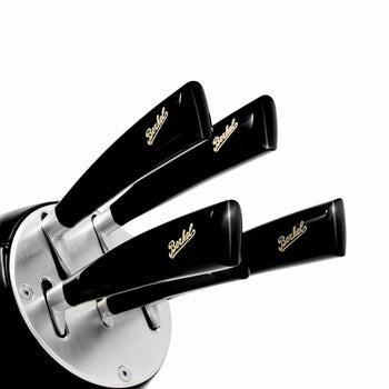 BERKEL | ELEGANCE - Blok na 5 noży - czarna skóra - Prime Gastro