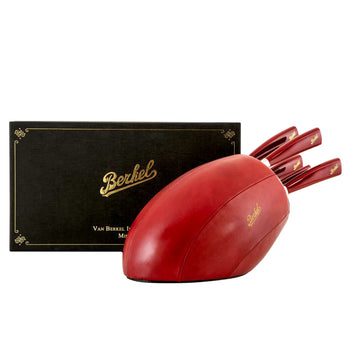 BERKEL | ELEGANCE - Blok na 5 noży - czerwona skóra - Prime Gastro