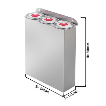 Zestaw potrójnych dozowników kubków - plastik - wersja dodatkowa - Prime Gastro