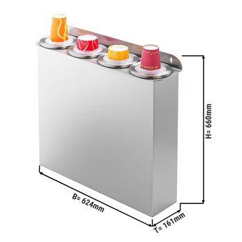 Zestaw czterech plastikowych dozowników do kubków - wersja dodatkowa - Prime Gastro