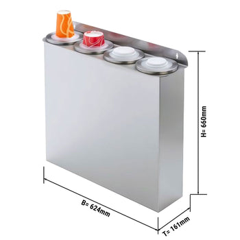 Zestaw czterech plastikowych dozowników do kubków - wersja dodatkowa - Prime Gastro