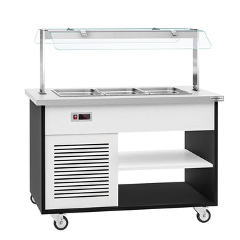 Wózek bufetowy zimny DANZIG - 1300 mm - dla 3x GN 1/1 - Prime Gastro