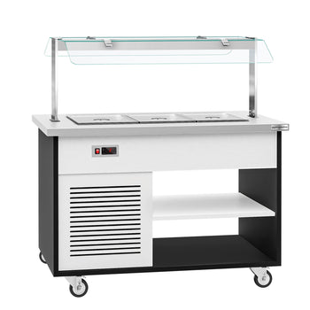 Wózek bufetowy zimny DANZIG - 1300 mm - dla 3x GN 1/1 - Prime Gastro