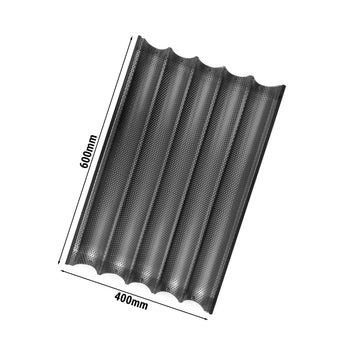 Blacha do pieczenia bagietek – aluminium – EN 600x400 – pokryta teflonem - Prime Gastro