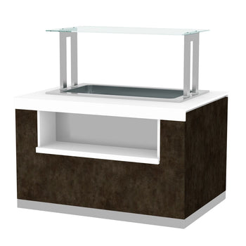 Lada bufetowa PRAG - 1100 mm - z bemarem - dla 2x GN 1/1 - Prime Gastro