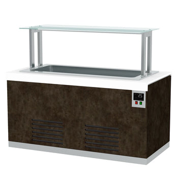 Wózek bufetowy PRAGA - 1100mm - z wanną chłodniczą & kółka - dla 2x GN 1/1