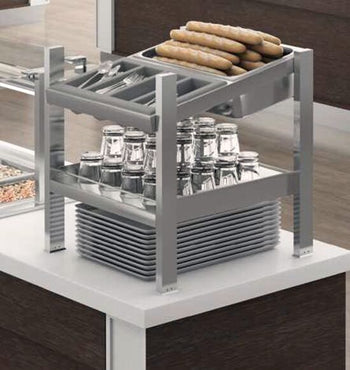 Stojak na sztućce - & naczynia PRAG - 600 mm - model stołowy - Prime Gastro