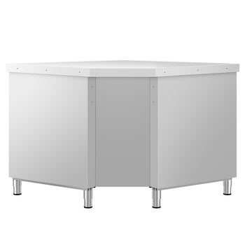 Narożna szafka robocza KOPENHAGEN - 1001 mm - 90° wewnątrz - stal nierdzewna - Prime Gastro