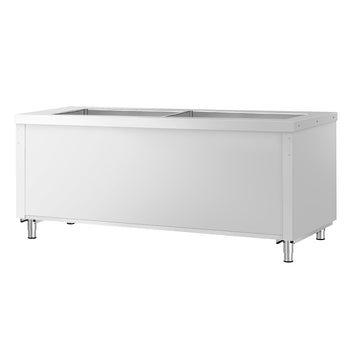 Lada bufetowa KOPENHAGEN - 2310 mm - z bemarem - z oświetleniem LED - dla 6x GN 1/1 - stal nierdzewna - Prime Gastro