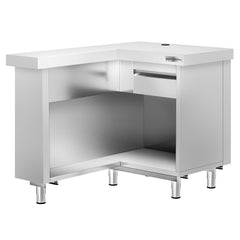 KOPENHAGEN Checkout Counter - 1240mm - Left - Stainless Steel