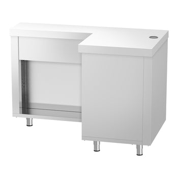 Lada Kasowa KOPENHAGEN - 1240mm - Lewa - Stal nierdzewna - Prime Gastro