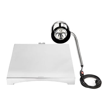 Lampa grzewcza do bufetu – 250 W – kwadratowa – srebrna - Prime Gastro