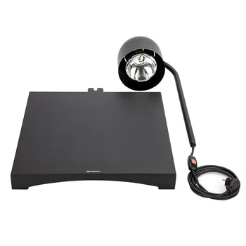 Lampa grzewcza do bufetu – 250 W – kwadratowa – czarna - Prime Gastro