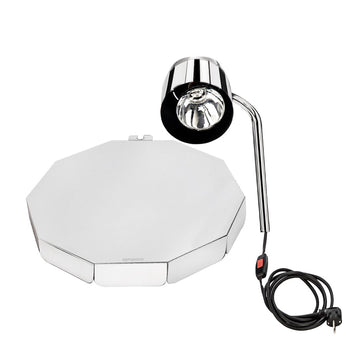 Lampa grzewcza do bufetu – 250 W – okrągła – srebrna - Prime Gastro