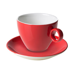 (6 sztuk) BART COLOUR CAFE - Filiżanka do cappuccino - 230ml - Czerwona