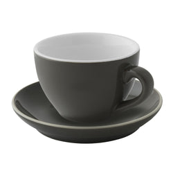 (6 sztuk) COLORS - Filiżanka do cappuccino - 180 ml - szara