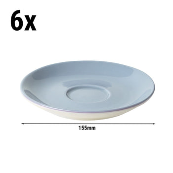 (6 sztuk) BART COLOUR CAFE - spodek do cappuccino - Ø 155 mm - jasnoniebieski - Prime Gastro