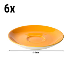 (6 sztuk) BART COLOUR CAFE - spodek do cappuccino - Ø 155 mm - pomarańczowy