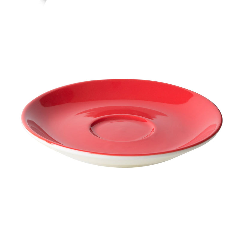 (12 szt.) BART COLOUR CAFE - Spodek do cappuccino - Ø 15,5 cm - czerwony